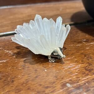 Raw Crystal Cluster Clear Hedgehog Healing Decor New
